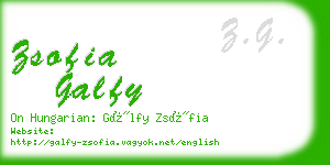 zsofia galfy business card